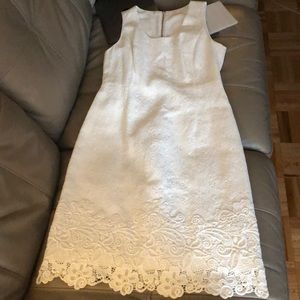 NWOT Rebecca Taylor white lace sheath dress